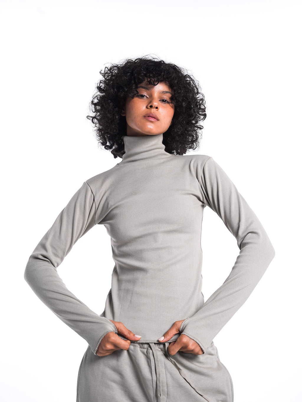 Ribbed pale pistachio top