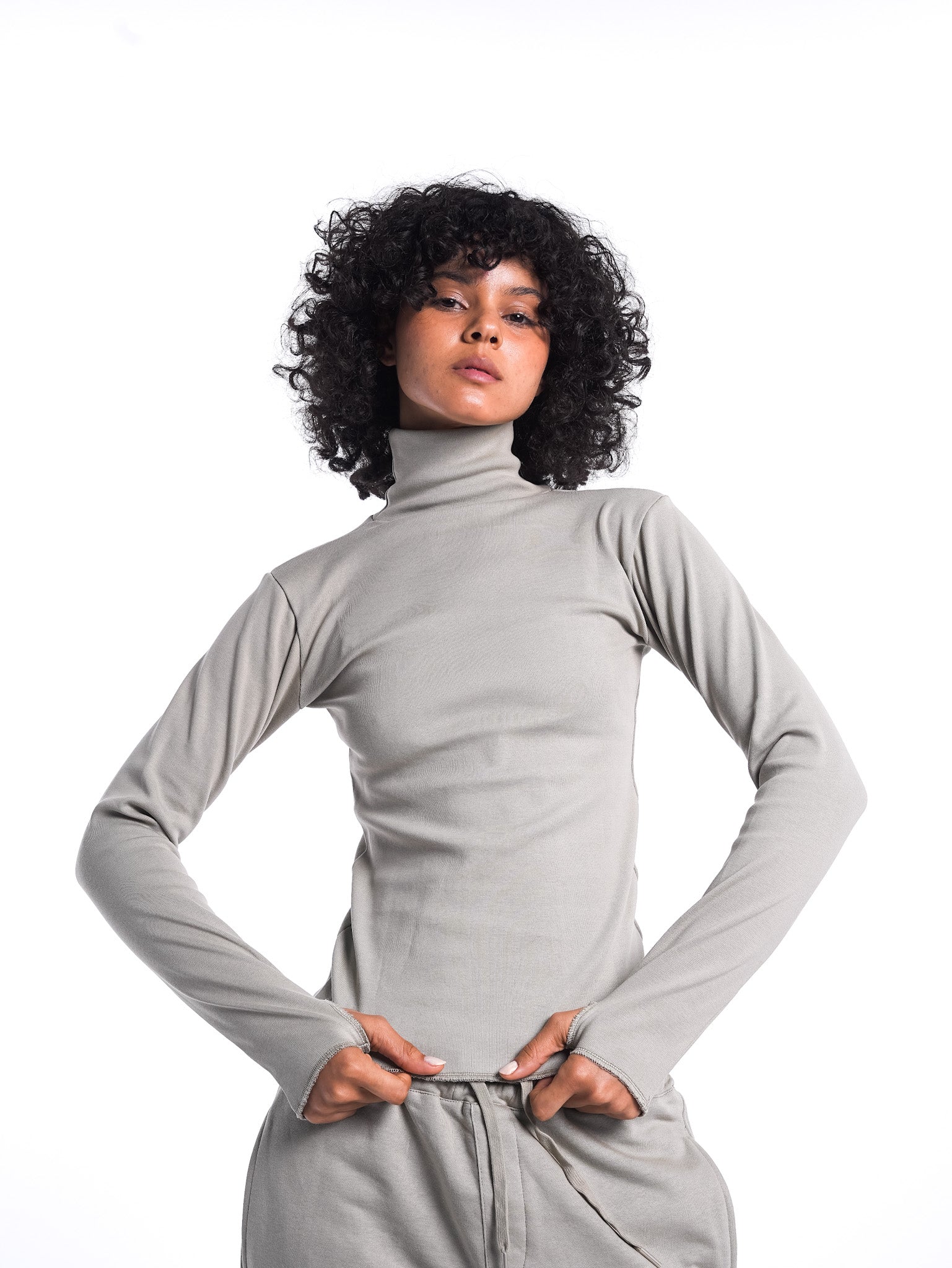 Ribbed pale pistachio top