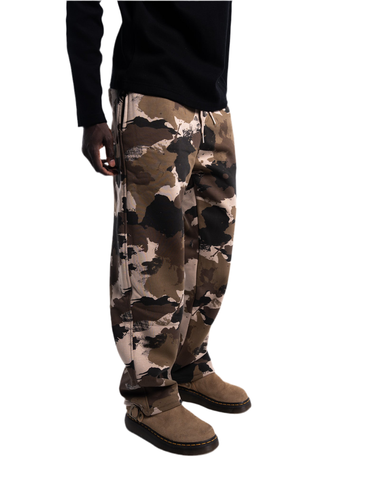 Relaxed fit sweatpants - white camouflage